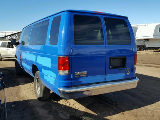 1FBSS3BL3EDA57387 - 2014 FORD ECONOLINE BLUE photo 3