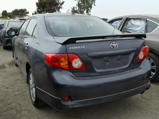 1NXBU4EE2AZ268417 - 2010 TOYOTA COROLLA BA GRAY photo 3