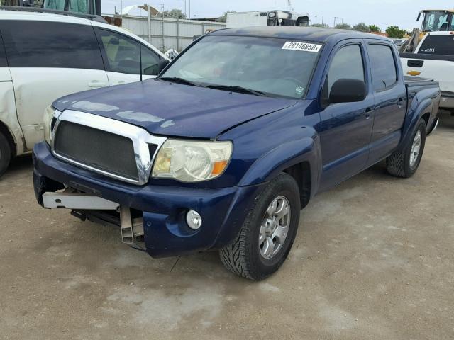 5TEJU62NX5Z133540 - 2005 TOYOTA TACOMA DOU BLUE photo 2