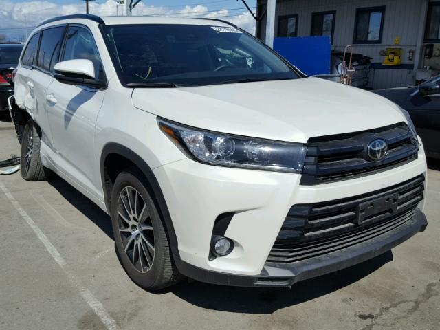 5TDKZRFH3HS513669 - 2017 TOYOTA HIGHLANDER WHITE photo 1