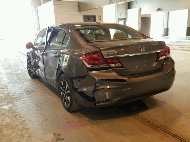 19XFB2F92DE223689 - 2013 HONDA CIVIC EXL SILVER photo 3