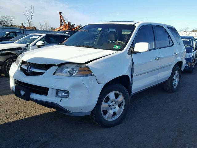 2HNYD18295H505616 - 2005 ACURA MDX WHITE photo 2