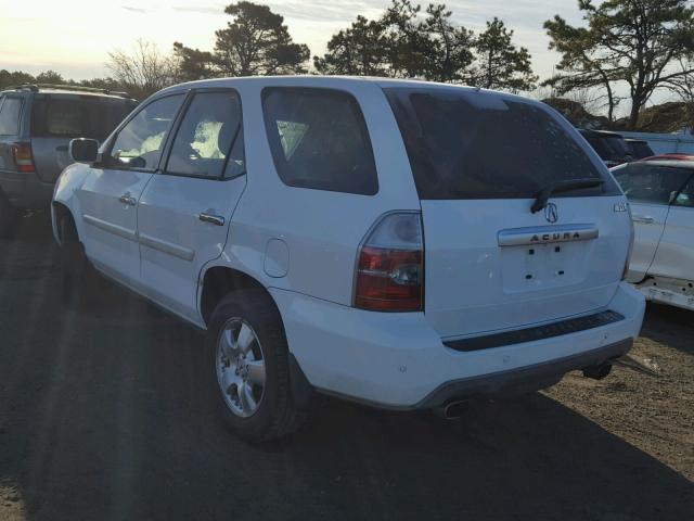 2HNYD18295H505616 - 2005 ACURA MDX WHITE photo 3