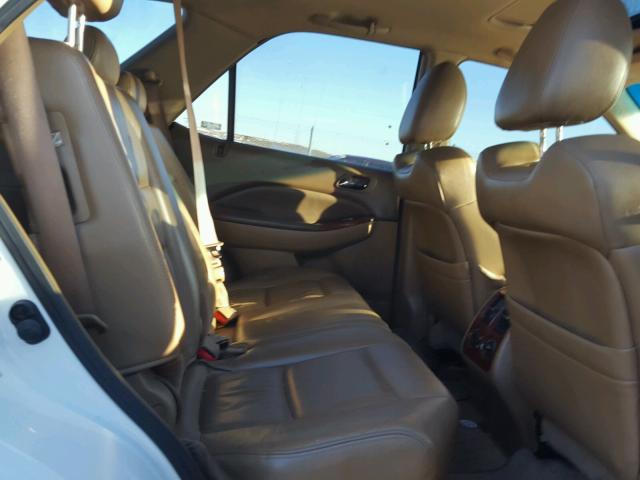 2HNYD18295H505616 - 2005 ACURA MDX WHITE photo 6