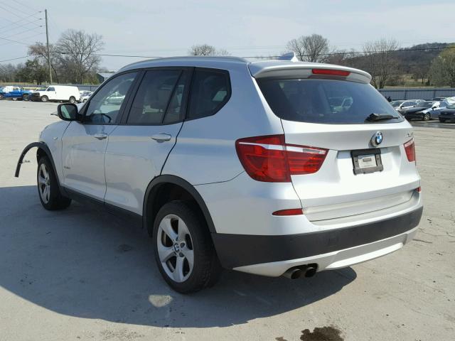 5UXWX5C54BL710027 - 2011 BMW X3 XDRIVE2 Srebrny zdjęcie 3