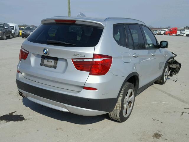 5UXWX5C54BL710027 - 2011 BMW X3 XDRIVE2 SILVER photo 4