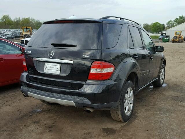 4JGBB86E67A196854 - 2007 MERCEDES-BENZ ML350 BLACK photo 4