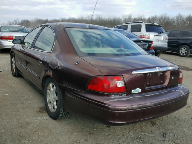 1MEFM55S01G632879 - 2001 MERCURY SABLE LS P BURGUNDY photo 3