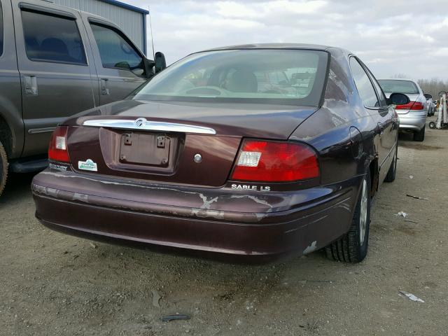 1MEFM55S01G632879 - 2001 MERCURY SABLE LS P BURGUNDY photo 4