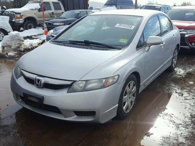 2HGFA1F53AH300694 - 2010 HONDA CIVIC LX SILVER photo 2