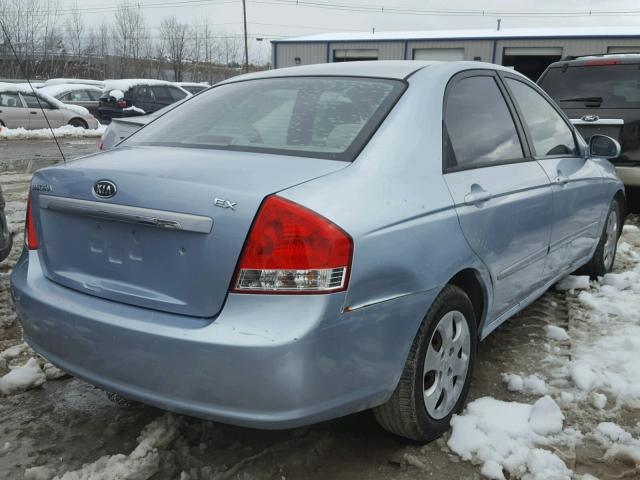 KNAFE121475411385 - 2007 KIA SPECTRA EX BLUE photo 4