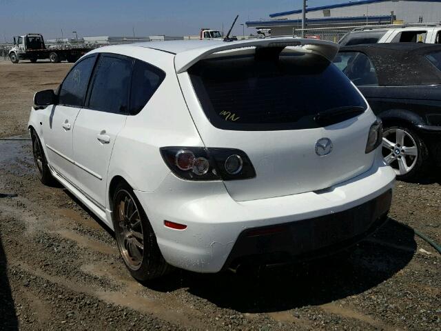 JM1BK34M681125687 - 2008 MAZDA SPEED 3 WHITE photo 3
