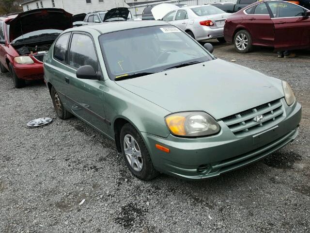 KMHCF35C83U267895 - 2003 HYUNDAI ACCENT L GREEN photo 1