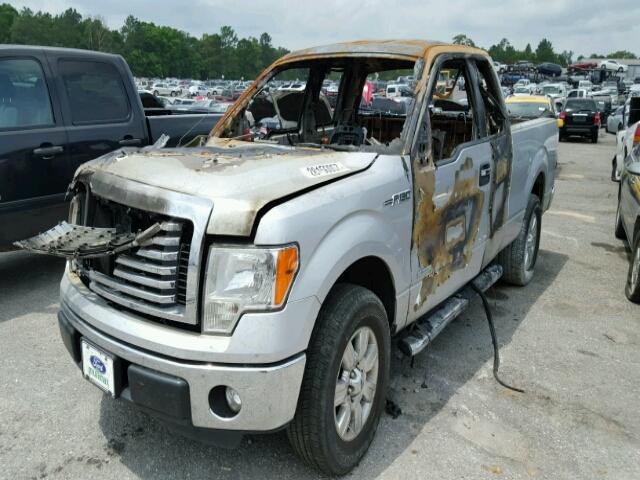 1FTFX1CT6CFC50152 - 2012 FORD F150 SUPER SILVER photo 2