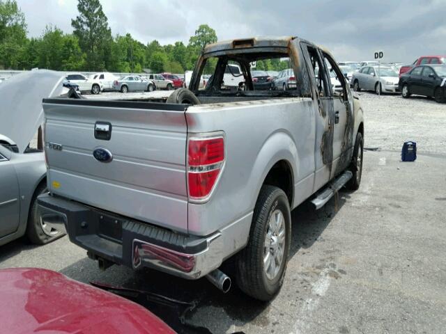 1FTFX1CT6CFC50152 - 2012 FORD F150 SUPER SILVER photo 4