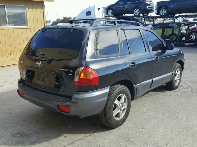 KM8SC13D44U642879 - 2004 HYUNDAI SANTA FE G BLACK photo 4