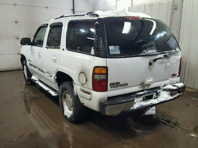 1GKEK13T61J162646 - 2001 GMC YUKON WHITE photo 3