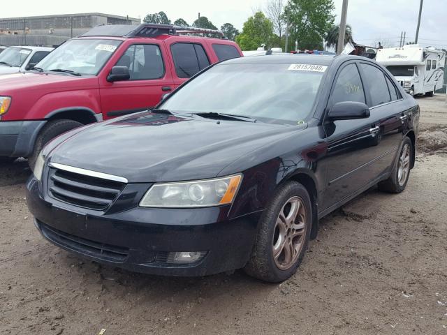 5NPEU46F76H007861 - 2006 HYUNDAI SONATA GLS BLACK photo 2