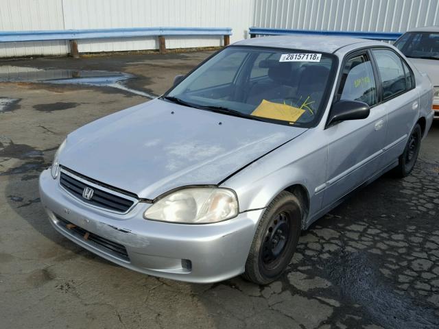 2HGEJ6619YH514427 - 2000 HONDA CIVIC BASE GREEN photo 2