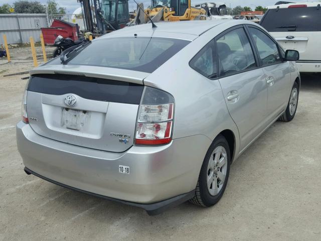 JTDKB20U240016403 - 2004 TOYOTA PRIUS SILVER photo 4