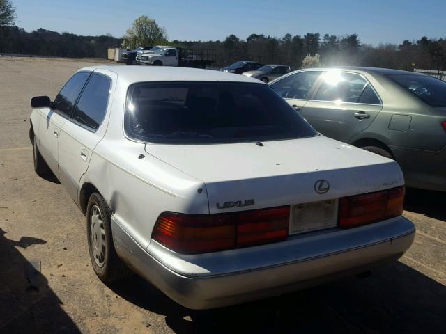 JT8UF11E4M0079046 - 1991 LEXUS LS 400 WHITE photo 3