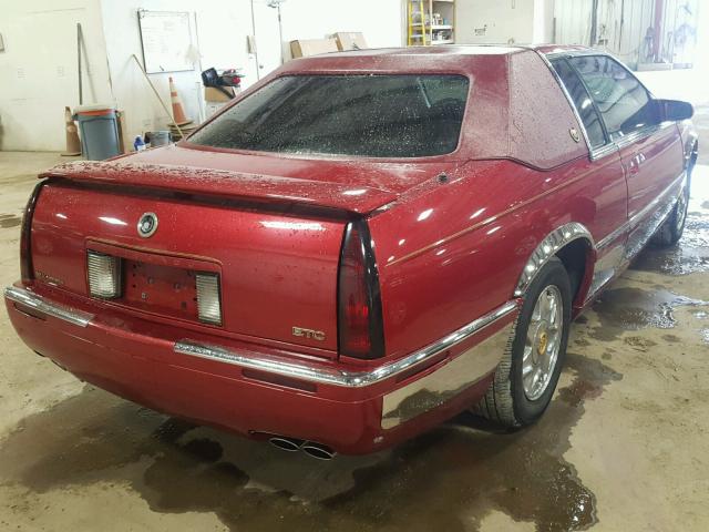 1G6ET129XWU607543 - 1998 CADILLAC ELDORADO T RED photo 4