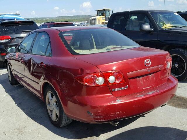 1YVFP80D035M25078 - 2003 MAZDA 6 S RED photo 3