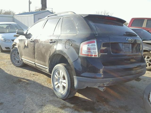 2FMDK48C58BB21386 - 2008 FORD EDGE SEL BLACK photo 3