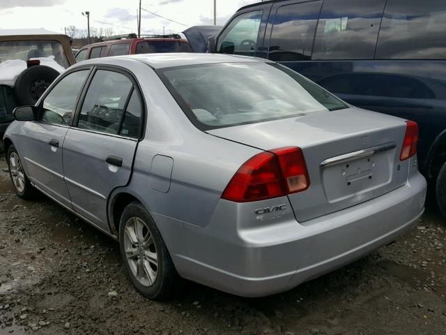 2HGES15511H580142 - 2001 HONDA CIVIC LX SILVER photo 3