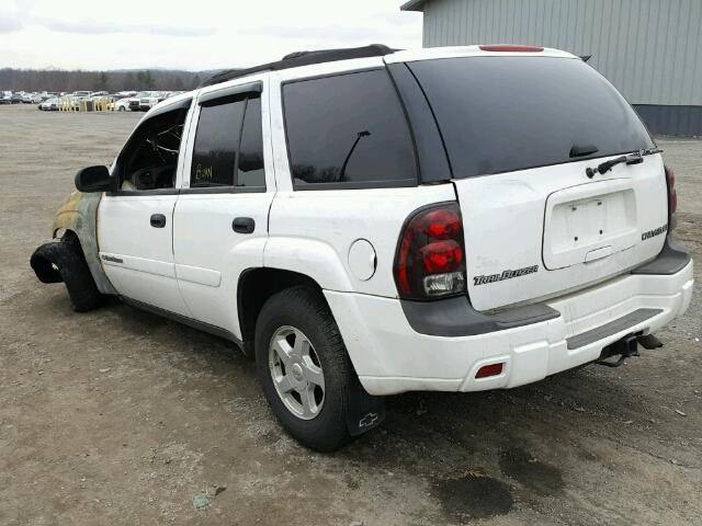 1GNDT13S722438864 - 2002 CHEVROLET TRAILBLAZE WHITE photo 3