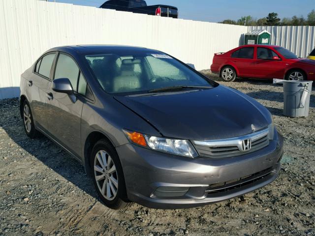 2HGFB2F96CH582385 - 2012 HONDA CIVIC EXL GRAY photo 1