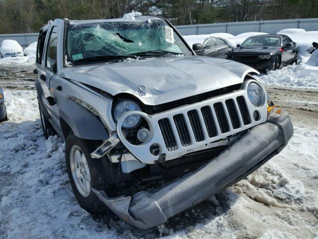 1J4GL48K75W652597 - 2005 JEEP LIBERTY SP GRAY photo 1