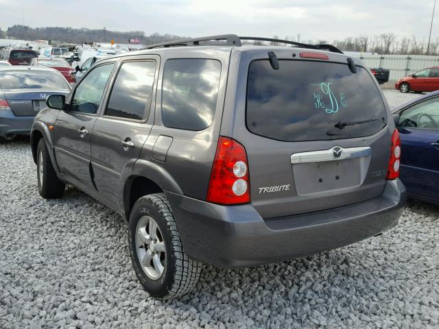 4F2YZ041X5KM12076 - 2005 MAZDA TRIBUTE S GRAY photo 3