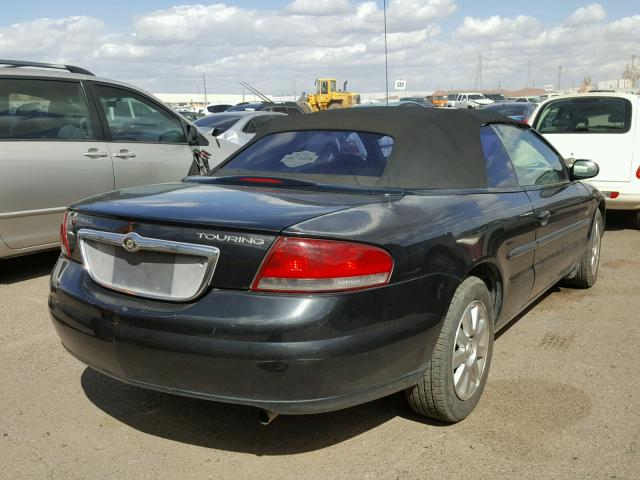 1C3EL55R74N240080 - 2004 CHRYSLER SEBRING LX BLACK photo 4