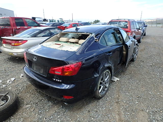 JTHBK262282066345 - 2008 LEXUS IS 250 BLUE photo 4