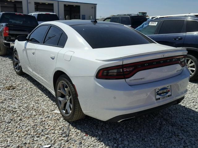 2C3CDXHG1FH860459 - 2015 DODGE CHARGER SX WHITE photo 3