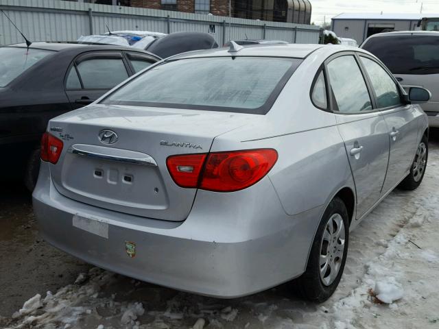 KMHDU4AD2AU189495 - 2010 HYUNDAI ELANTRA BL SILVER photo 4