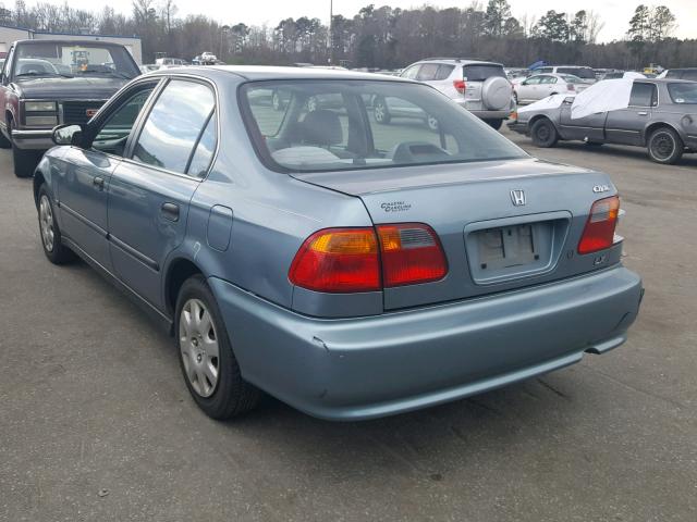 1HGEJ6670YL046773 - 2000 HONDA CIVIC LX BLUE photo 3