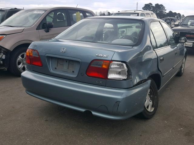 1HGEJ6670YL046773 - 2000 HONDA CIVIC LX BLUE photo 4