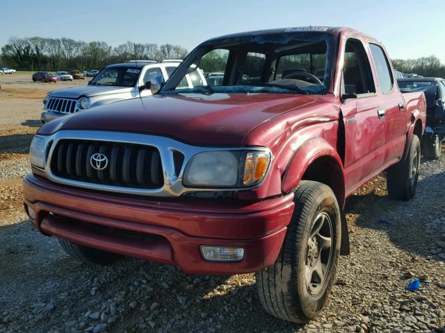 5TEGN92N64Z319504 - 2004 TOYOTA TACOMA DOU RED photo 2