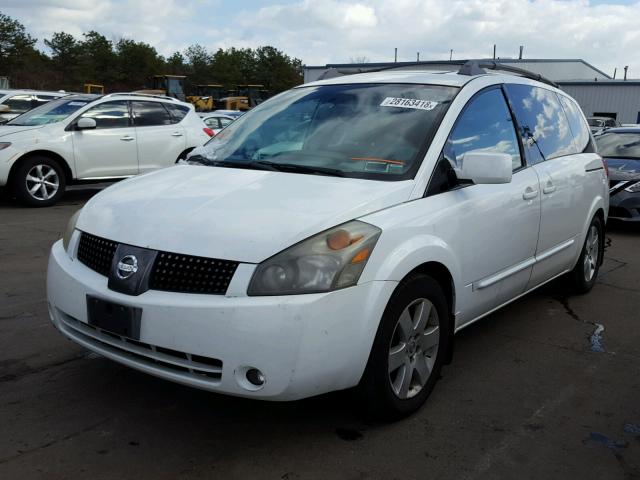 5N1BV28U94N365049 - 2004 NISSAN QUEST S WHITE photo 2