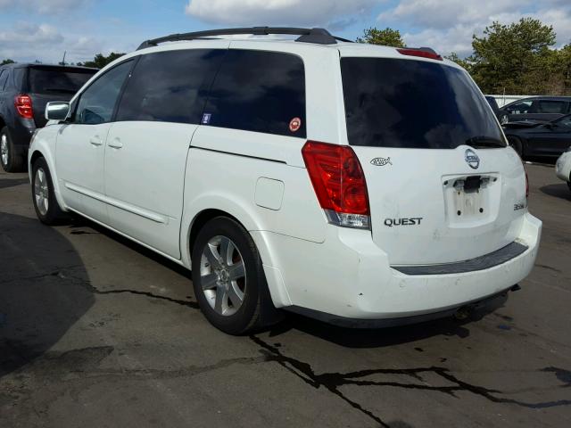 5N1BV28U94N365049 - 2004 NISSAN QUEST S WHITE photo 3