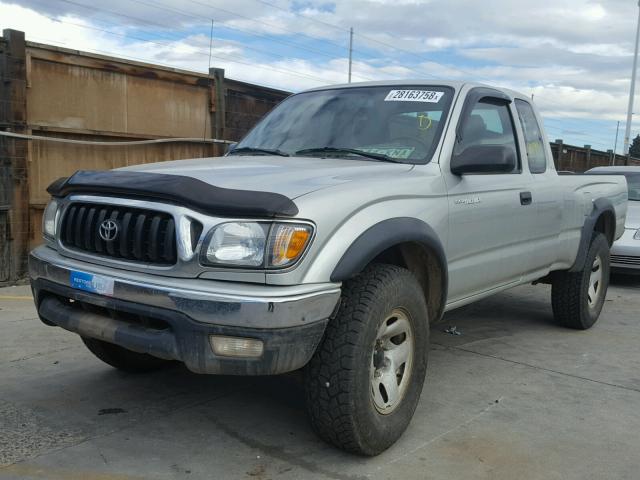 5TEWN72N84Z421077 - 2004 TOYOTA TACOMA XTR SILVER photo 2