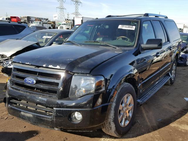 1FMFK20559EB07083 - 2009 FORD EXPEDITION BLACK photo 2