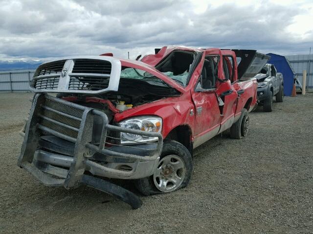 3D7KS28A88G195662 - 2008 DODGE RAM 2500 S RED photo 2