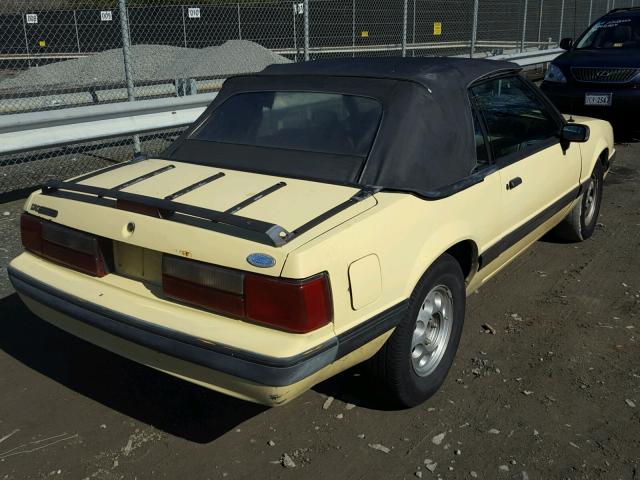 1FABP44A0JF277735 - 1988 FORD MUSTANG LX YELLOW photo 4