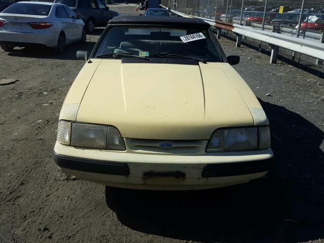 1FABP44A0JF277735 - 1988 FORD MUSTANG LX YELLOW photo 9