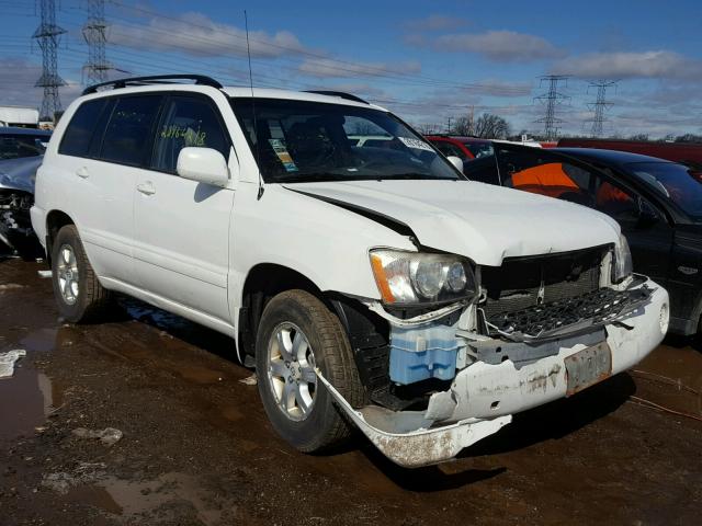 JTEHD21AX20014786 - 2002 TOYOTA HIGHLANDER WHITE photo 1