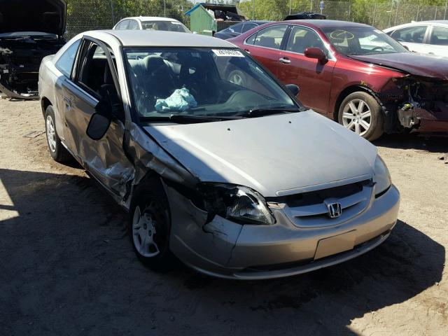 1HGEM22542L004943 - 2002 HONDA CIVIC LX BEIGE photo 1