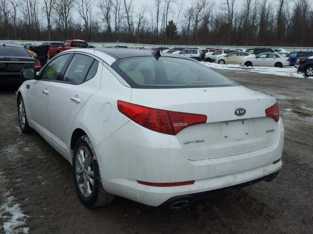 5XXGN4A75CG086833 - 2012 KIA OPTIMA EX WHITE photo 3